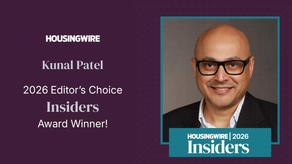 Head of AI Platform and Products Kunal Patel named to HousingWire’s 2026 Insiders list